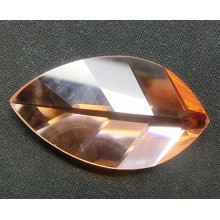 Forme de feuille brillant plat dos perles de verre pierres pour bijoux